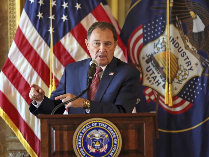 Utah Gov. Gary Herbert speaks during a 2018 news conference in Salt Lake City. On Wednesday, he signed a bill that decriminalized sex outside of marriage. Utah Gov. Gary Herbert speaks during a 2018 news conference in Salt Lake City. On Wednesday, he signed a bill that decriminalized sex outside of marriage.