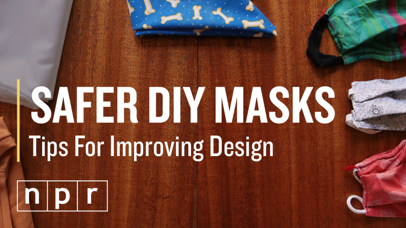 An array of homemade masks and materials An array of homemade masks and materials