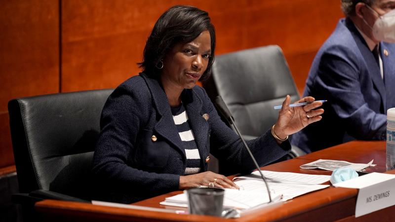 Rep. Val Demings, D-Fla., asks questions during a House Judiciary Committee hearing on police brutality and racial profiling. The former Orlando police chief is a potential running mate for presumptive Democratic presidential nominee Joe Biden. Rep. Val Demings, D-Fla., asks questions during a House Judiciary Committee hearing on police brutality and racial profiling. The former Orlando police chief is a potential running mate for presumptive Democratic presidential nominee Joe Biden.