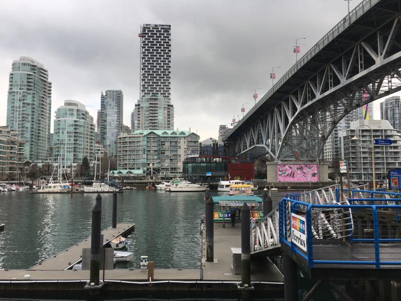 The Granville Street Bridge leads to downtown Vancouver, whose skyline of gleaming apartment towers hugging the waterfront is reminiscent of Hong Kong. The Granville Street Bridge leads to downtown Vancouver, whose skyline of gleaming apartment towers hugging the waterfront is reminiscent of Hong Kong.