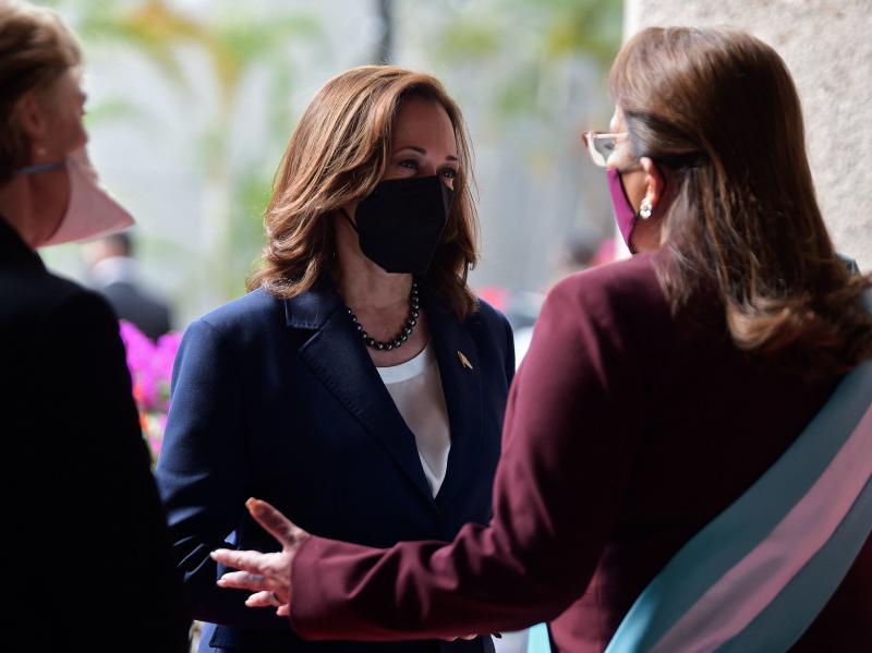 After her inauguration ceremony, new Honduran President Xiomara Castro met Vice President Harris at the presidential house in Tegucigalpa. After her inauguration ceremony, new Honduran President Xiomara Castro met Vice President Harris at the presidential house in Tegucigalpa.