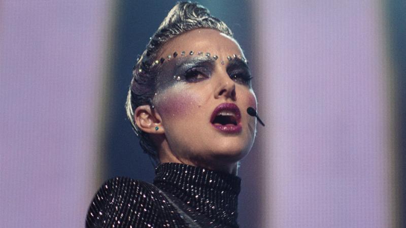 Natalie Portman's performance as pop star Celeste is bold, glittery and fearless in Vox Lux. Natalie Portman's performance as pop star Celeste is bold, glittery and fearless in Vox Lux.