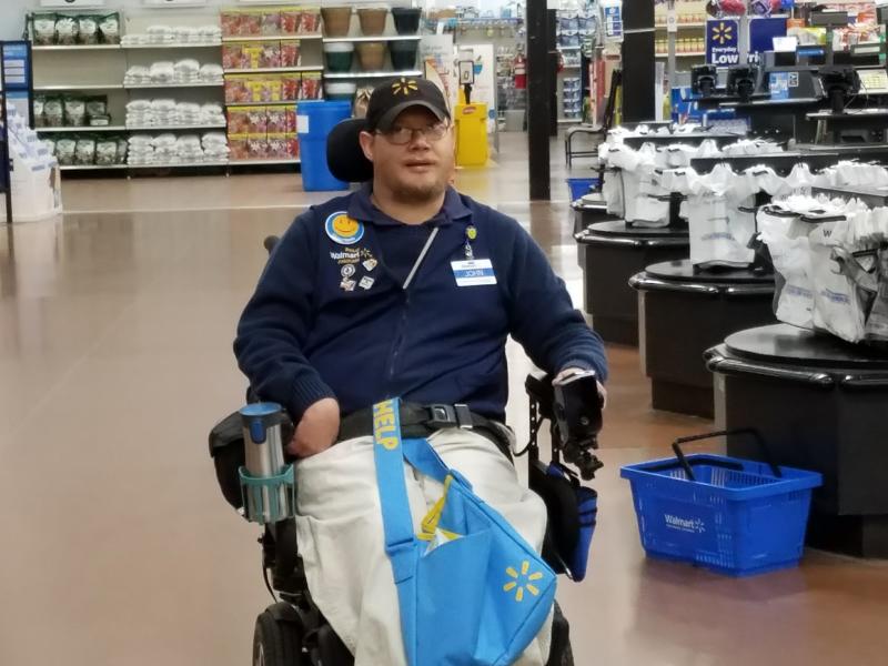 John Combs is a "people greeter" at a Walmart in Vancouver, Wash. But he has been told that come April 25, his job is going away. And he is not alone. John Combs is a "people greeter" at a Walmart in Vancouver, Wash. But he has been told that come April 25, his job is going away. And he is not alone.