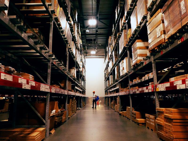 A person walks in an Ikea warehouse in New York City on Oct. 15. A person walks in an Ikea warehouse in New York City on Oct. 15.
