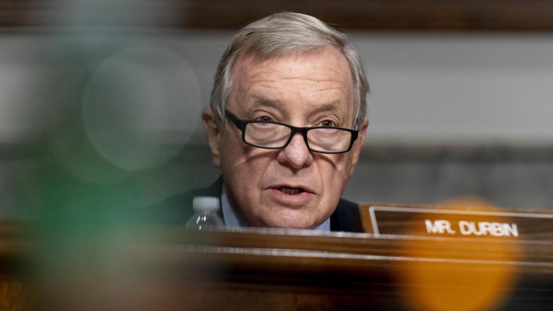 Illinois Democratic Sen. Dick Durbin speaks during a Senate Appropriations subcommittee hearing on Sept. 16. Illinois Democratic Sen. Dick Durbin speaks during a Senate Appropriations subcommittee hearing on Sept. 16.