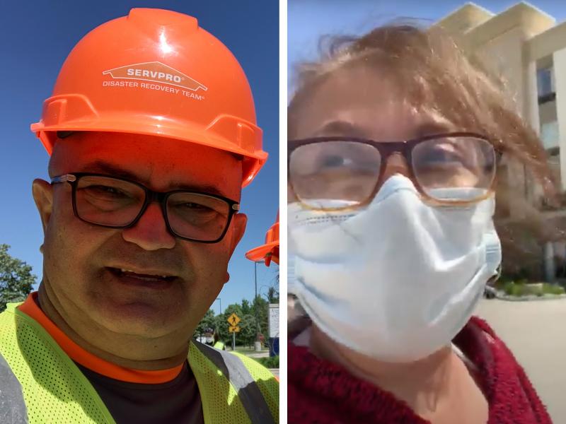Armando Negron and Bellaliz Gonzalez were recovery workers in Midland, Mich., after two dam collapses flooded the area. Armando Negron and Bellaliz Gonzalez were recovery workers in Midland, Mich., after two dam collapses flooded the area.