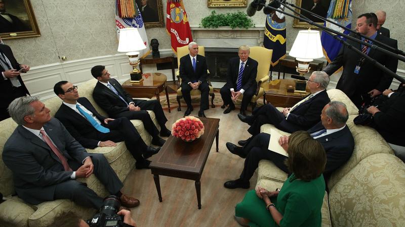 President Trump meets with congressional leaders in the Oval Office at the White House on Sept. 6. The deadline to fund the government and raise the debt ceiling is coming up on Dec. 8. President Trump meets with congressional leaders in the Oval Office at the White House on Sept. 6. The deadline to fund the government and raise the debt ceiling is coming up on Dec. 8.