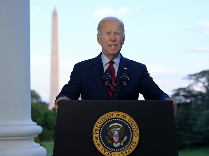 President Biden speaks from the White House balcony on Monday, announcing that a U.S. drone strike killed al-Qaida leader Ayman al-Zawahiri over the weekend. President Biden speaks from the White House balcony on Monday, announcing that a U.S. drone strike killed al-Qaida leader Ayman al-Zawahiri over the weekend.
