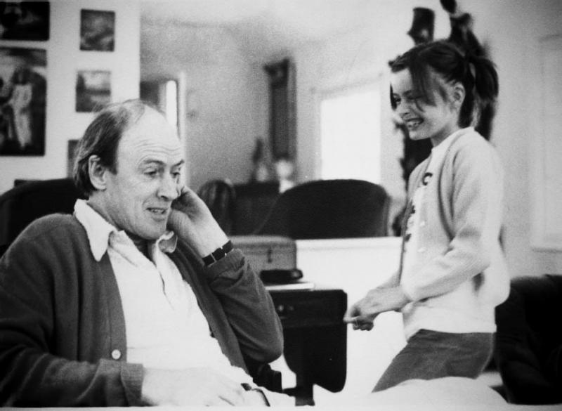 Children's book author Roald Dahl and his daughter Lucy. "Food was a huge part of our upbringing," Lucy Dahl says. Her father delighted his children with fanciful "midnight feasts" in the woods and often used mealtime to test out new characters from stori Children's book author Roald Dahl and his daughter Lucy. "Food was a huge part of our upbringing," Lucy Dahl says. Her father delighted his children with fanciful "midnight feasts" in the woods and often used mealtime to test out new characters from stori