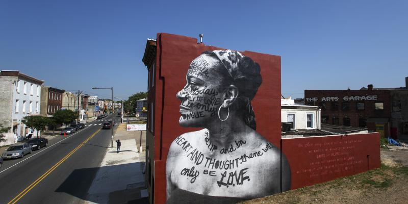 A Philadelphia mural titled You Go Girl by Jetsonorama and Ursula Rucker. This is just one of many murals that the city's Mural Arts Program helped create. A Philadelphia mural titled You Go Girl by Jetsonorama and Ursula Rucker. This is just one of many murals that the city's Mural Arts Program helped create.