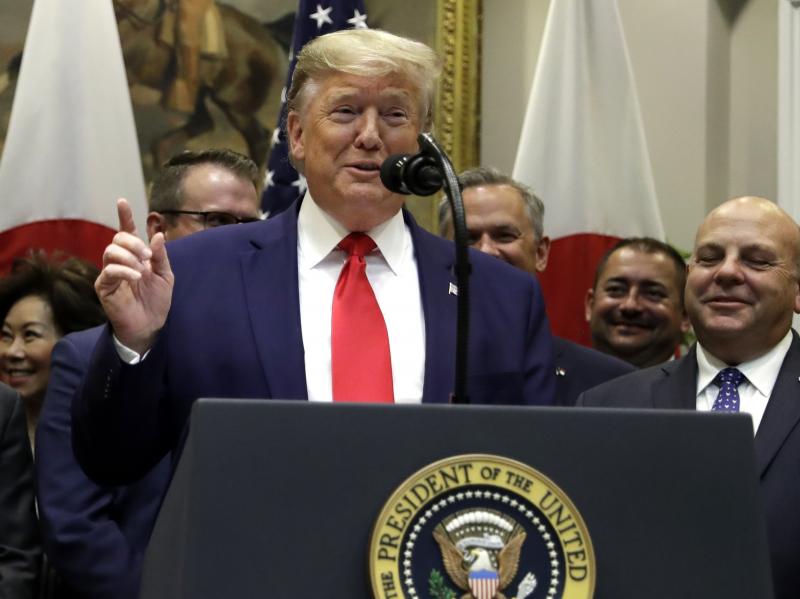 A temporary stay of decision on Monday means that President Trump can hold on to his tax records for the time being. Above, he speaks before signing a trade agreement with Japan later on Monday. A temporary stay of decision on Monday means that President Trump can hold on to his tax records for the time being. Above, he speaks before signing a trade agreement with Japan later on Monday.