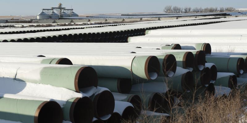 Pipes for TransCanada's planned Keystone XL pipeline are stored in Gascoyne, N.D. The U.S. House has voted to approve the proposed project, which would allow crude oil to flow from Canada to the Gulf of Mexico. The Senate plans to vote Tuesday on legislat Pipes for TransCanada's planned Keystone XL pipeline are stored in Gascoyne, N.D. The U.S. House has voted to approve the proposed project, which would allow crude oil to flow from Canada to the Gulf of Mexico. The Senate plans to vote Tuesday on legislat