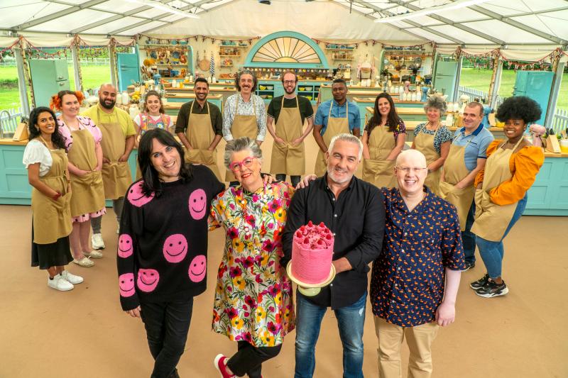 Noel, Prue, Paul and Matt with the bakers. The new season of The Great British Baking Show is on Netflix now. Noel, Prue, Paul and Matt with the bakers. The new season of The Great British Baking Show is on Netflix now.