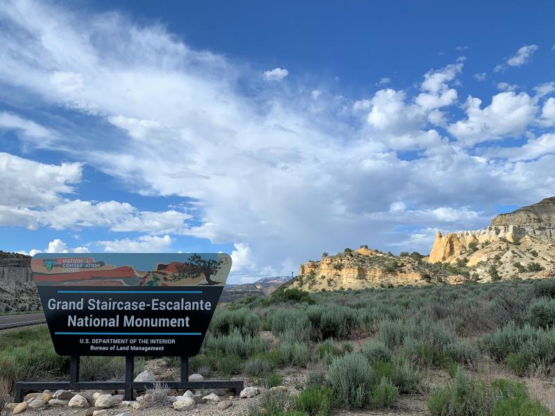 Located between Capitol Reef and Bryce Canyon and Zion national parks, the Grand Staircase-Escalante National Monument has become a big tourist draw since its designation in 1996. Located between Capitol Reef and Bryce Canyon and Zion national parks, the Grand Staircase-Escalante National Monument has become a big tourist draw since its designation in 1996.