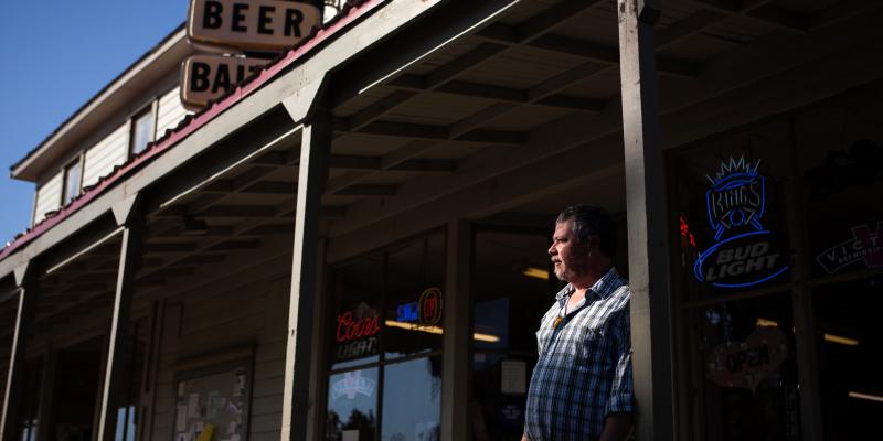 Randen Patterson left a research career in physiology at U.C. Davis when funding got too tight. He now owns a grocery store in Guinda, Calif. Randen Patterson left a research career in physiology at U.C. Davis when funding got too tight. He now owns a grocery store in Guinda, Calif.