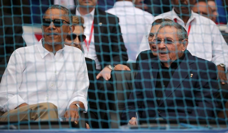 President Obama and Cuban President Raul Castro attend a baseball game during Obama's visit to Havana on March 22. The U.S. has opened up to a number of longtime foes in recent years, including Cuba. This has raised a debate about whether this leads to im President Obama and Cuban President Raul Castro attend a baseball game during Obama's visit to Havana on March 22. The U.S. has opened up to a number of longtime foes in recent years, including Cuba. This has raised a debate about whether this leads to im