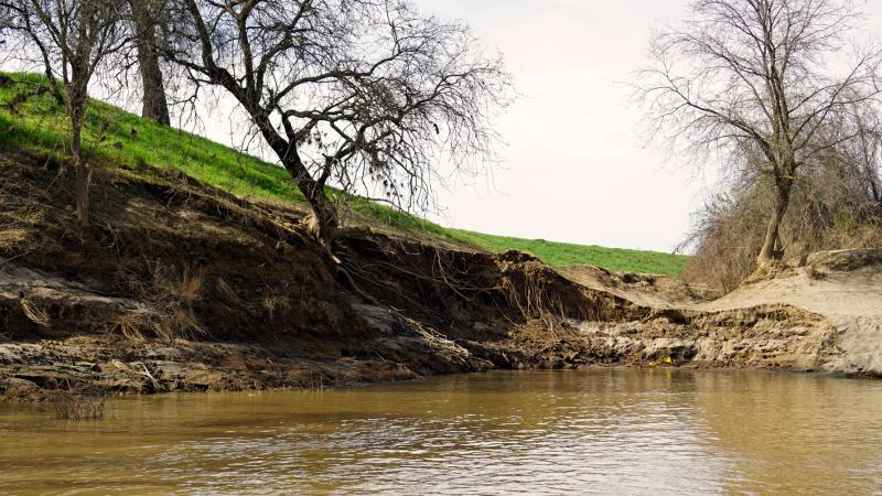 The levees below the Oroville Dam were damaged by heavy floodwaters this winter and many need repairs. The levees below the Oroville Dam were damaged by heavy floodwaters this winter and many need repairs.