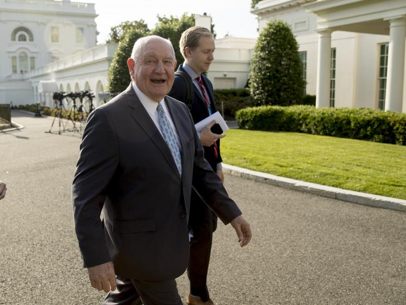 Agriculture Secretary Sonny Perdue announced on Thursday $16 billion in aid to help farmers hurt by the ongoing U.S.-China trade dispute. Agriculture Secretary Sonny Perdue announced on Thursday $16 billion in aid to help farmers hurt by the ongoing U.S.-China trade dispute.