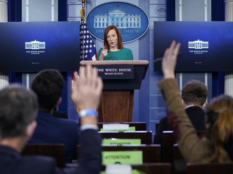 White House press secretary Jen Psaki speaks during a daily press briefing on Jan. 25. White House press secretary Jen Psaki speaks during a daily press briefing on Jan. 25.