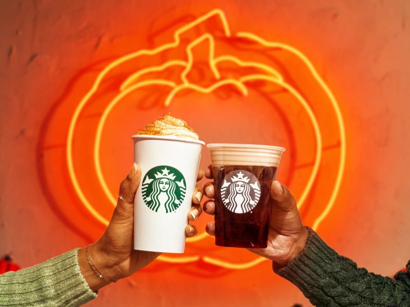 Starbucks beat its own record this year, rolling out the pumpkin spice latte a full 24 hours earlier than it did last year. Still, it lags behind the Aug. 18 Dunkin's rollout of a similar beverage. Starbucks beat its own record this year, rolling out the pumpkin spice latte a full 24 hours earlier than it did last year. Still, it lags behind the Aug. 18 Dunkin's rollout of a similar beverage.