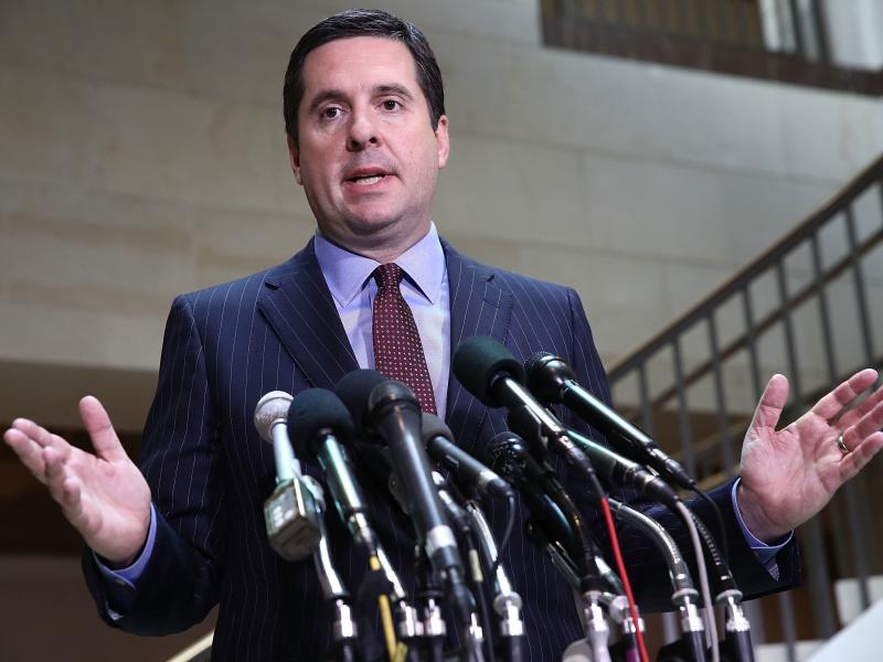 House intelligence committee Chairman Devin Nunes, R-Calif., speaks to reporters at the Capitol last year. Nunes is at the center of a political firestorm over the release of a memo critiquing FBI surveillance. House intelligence committee Chairman Devin Nunes, R-Calif., speaks to reporters at the Capitol last year. Nunes is at the center of a political firestorm over the release of a memo critiquing FBI surveillance.