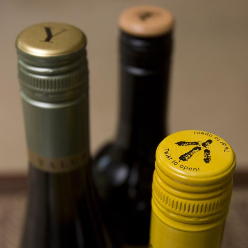 A variety of Australian wines with metal screwcaps are seen in a 2007 photo. A variety of Australian wines with metal screwcaps are seen in a 2007 photo.