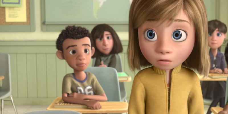 Riley is on her own in Inside Out. Riley is on her own in Inside Out.