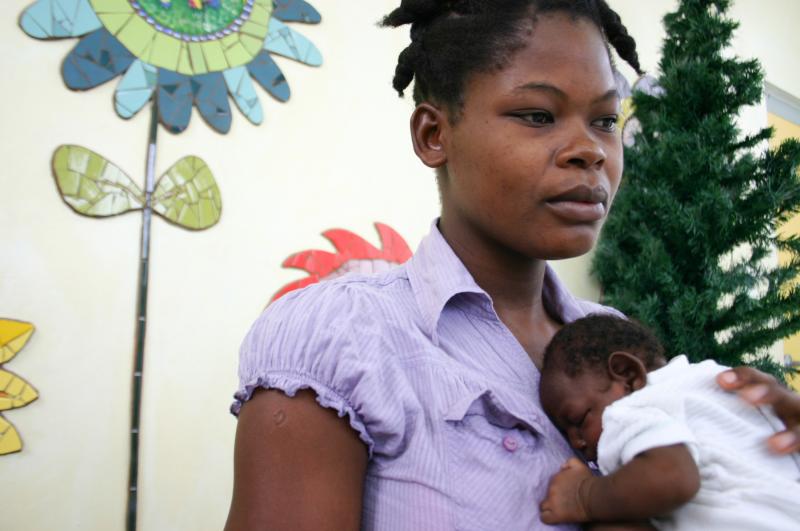 Maudeline Orelien, 22, with her son, Wilguens Pierre, who was born in July with microcephaly. Maudeline Orelien, 22, with her son, Wilguens Pierre, who was born in July with microcephaly.