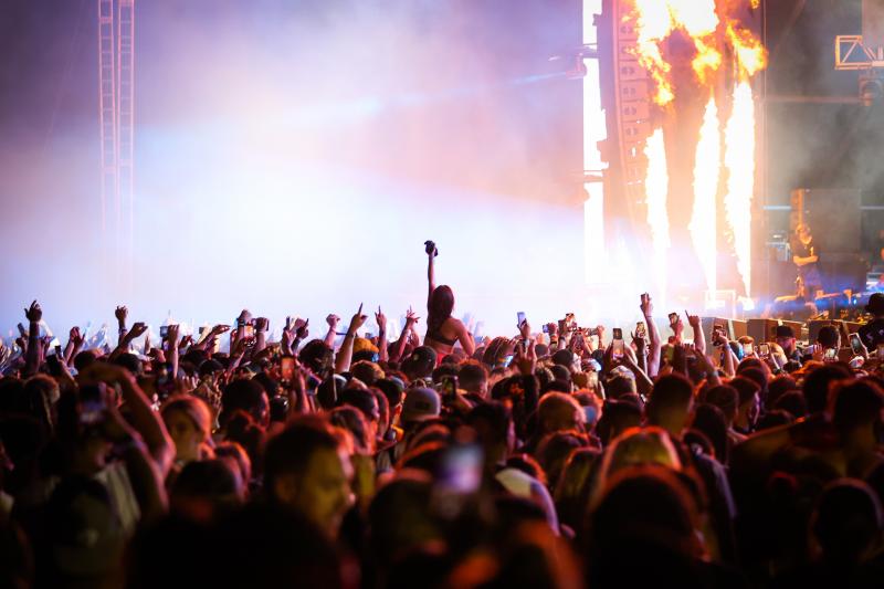 Festival goers attend Rolling Loud in Miami Gardens, Florida. The annual hip-hop festival has its roots in south Florida but has expanded to now hosts events in Miami, Los Angeles and New York." Festival goers attend Rolling Loud in Miami Gardens, Florida. The annual hip-hop festival has its roots in south Florida but has expanded to now hosts events in Miami, Los Angeles and New York."