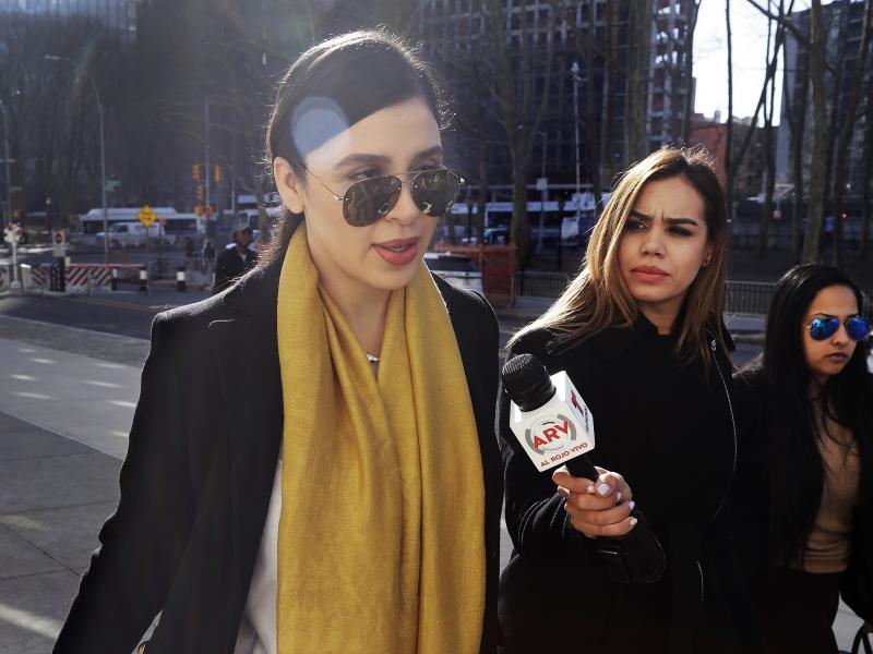 Emma Coronel Aispuro (far left), wife of Joaquín "El Chapo" Guzmán, is facing several charges in connection with her alleged involvement in the Sinaloa cartel's drug trafficking, as her husband sits in a U.S. prison. Emma Coronel Aispuro (far left), wife of Joaquín "El Chapo" Guzmán, is facing several charges in connection with her alleged involvement in the Sinaloa cartel's drug trafficking, as her husband sits in a U.S. prison.