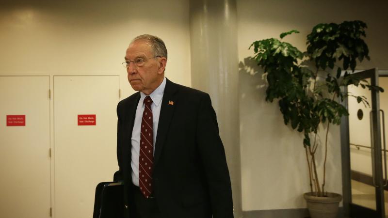 U.S. Sen. Chuck Grassley (R-IA) in the basement of the U.S. Capitol last April. U.S. Sen. Chuck Grassley (R-IA) in the basement of the U.S. Capitol last April.