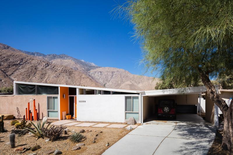 Krisel said he wouldn't like to live in the desert, "but I like it as a locale for my architecture." Above, one of his designs perched on a mountain in California. Krisel said he wouldn't like to live in the desert, "but I like it as a locale for my architecture." Above, one of his designs perched on a mountain in California.