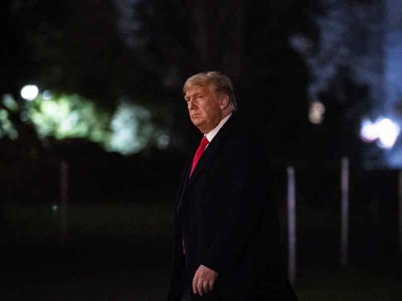President Trump arrives on the South Lawn of the White House last month. President Trump arrives on the South Lawn of the White House last month.