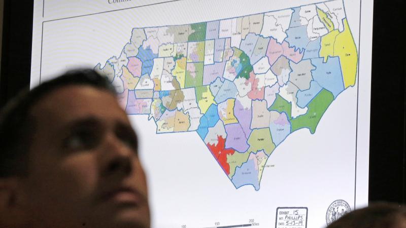 A North Carolina map is shown in Wake County Superior Court during a 2019 redistricting trial. Republicans and Democrats are preparing for a battle of state legislative supremacy that could have a big effect on political power for the next decade. A North Carolina map is shown in Wake County Superior Court during a 2019 redistricting trial. Republicans and Democrats are preparing for a battle of state legislative supremacy that could have a big effect on political power for the next decade.