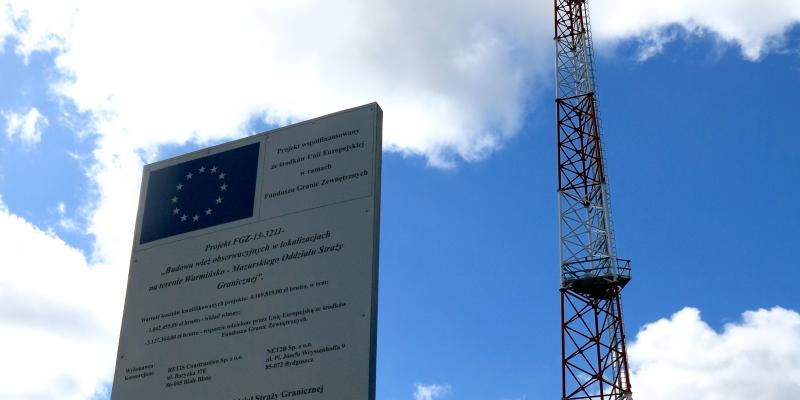 Unmanned observation towers, funded by the European Union, have sprouted recently along Poland's border with Russia. This one is located outside the sleepy Polish border village of Parkoszewo. Unmanned observation towers, funded by the European Union, have sprouted recently along Poland's border with Russia. This one is located outside the sleepy Polish border village of Parkoszewo.