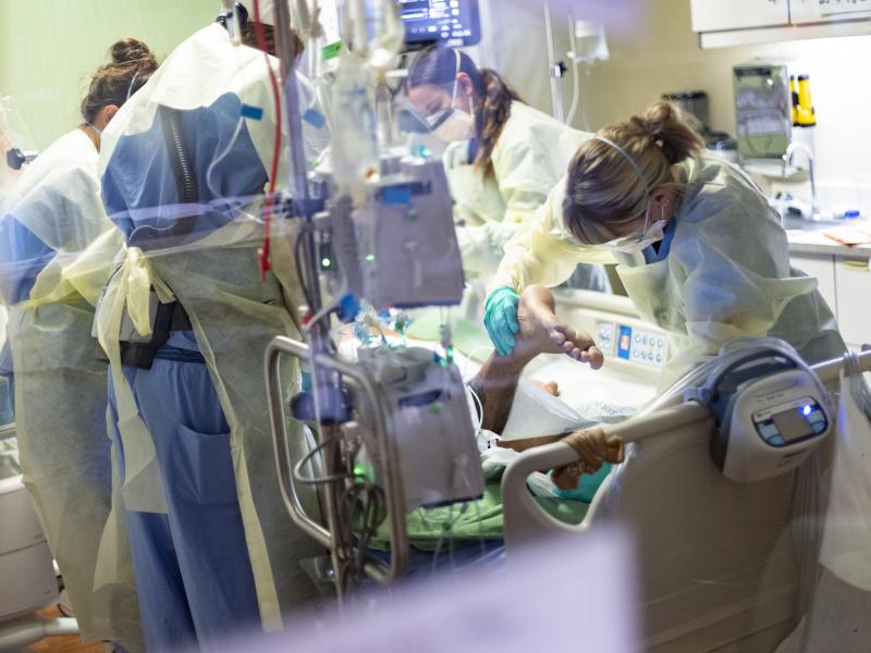 Hospitals in Idaho, like St. Luke's Boise Medical Center in Boise, remain full after the summer delta surge pushed many to their limits. Hospitals in Idaho, like St. Luke's Boise Medical Center in Boise, remain full after the summer delta surge pushed many to their limits.