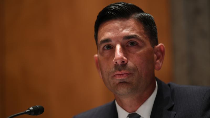 Acting Homeland Security Secretary Chad Wolf, pictured on Aug. 6, did not appear at a House threats hearing on Thursday despite a subpoena for his appearance. Acting Homeland Security Secretary Chad Wolf, pictured on Aug. 6, did not appear at a House threats hearing on Thursday despite a subpoena for his appearance.