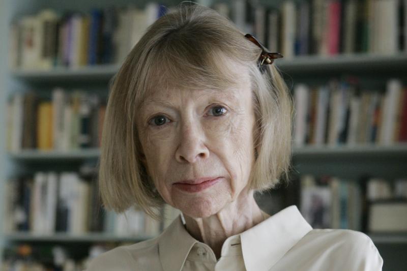 Author Joan Didion poses for a portrait in her New York apartment on Sept. 26, 2005. Author Joan Didion poses for a portrait in her New York apartment on Sept. 26, 2005.