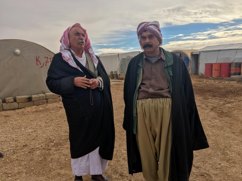 Saeed Ahmed Khalaf, left, and his family live in a tent on Mount Sinjar. He believes the U.S. would either help protect the Yazidis in Sinjar or help the group emigrate to a safe place. Saeed Ahmed Khalaf, left, and his family live in a tent on Mount Sinjar. He believes the U.S. would either help protect the Yazidis in Sinjar or help the group emigrate to a safe place.