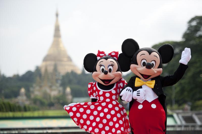Walt Disney characters Mickey Mouse and Minnie Mouse pose for photographs Walt Disney characters Mickey Mouse and Minnie Mouse pose for photographs