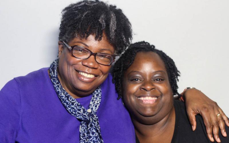 Corinthia Isom (right) was just a child when her mother died. At StoryCorps in 2015, Kathleen Payne (left) told Isom why her mom trusted her to take care of her daughter. Corinthia Isom (right) was just a child when her mother died. At StoryCorps in 2015, Kathleen Payne (left) told Isom why her mom trusted her to take care of her daughter.