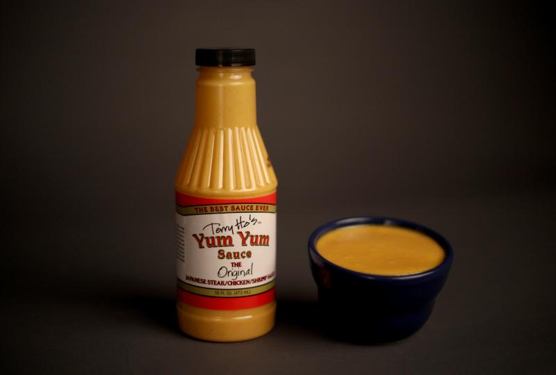 Japanese steakhouses often serve a creamy orange-pink sauce alongside a steaming meal. The popularity and intrigue around the sauce led one teppanyaki restaurant owner, Terry Ho, to start bottling it in bulk under the name Yum Yum Sauce. Japanese steakhouses often serve a creamy orange-pink sauce alongside a steaming meal. The popularity and intrigue around the sauce led one teppanyaki restaurant owner, Terry Ho, to start bottling it in bulk under the name Yum Yum Sauce.