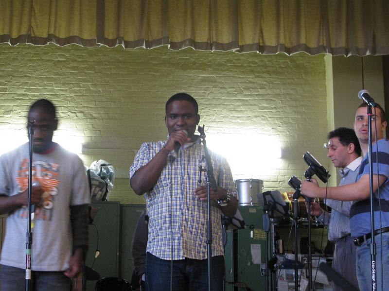 Jason Haughton sings an original tune composed by the PS 177 Technology Band. Jason Haughton sings an original tune composed by the PS 177 Technology Band.