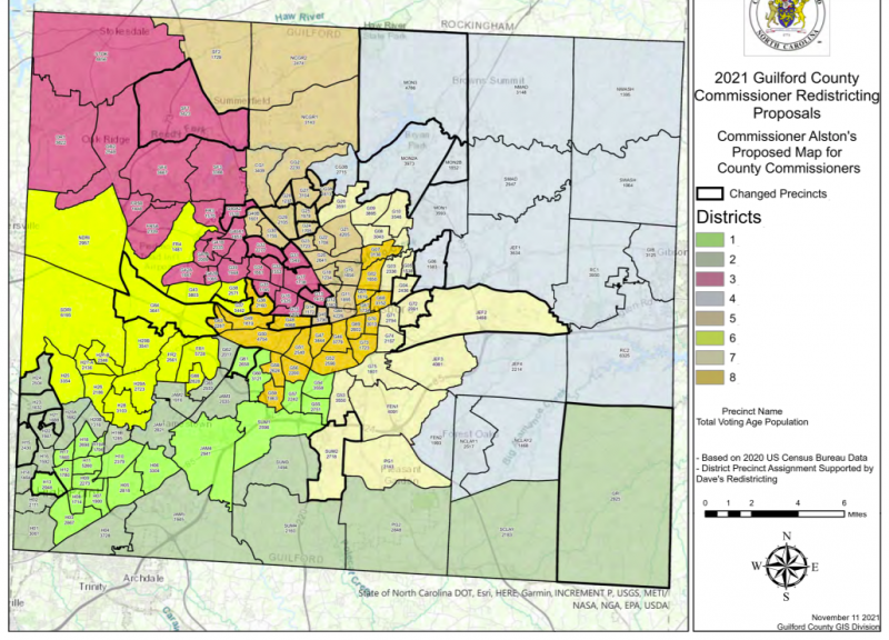 Guilford County Gis Map Guilford School Board Votes Against Using Same District Lines As  Commissioners | 88.5 Wfdd