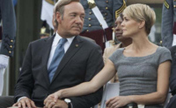 Kevin Spacey (left) and Robin Wright star in House of Cards, directed by David Fincher. The Netflix series, which follows a Machiavellian politician, is an adaptation of a BBC series of the same name. Hear an interview with Spacey and Fincher. Kevin Spacey (left) and Robin Wright star in House of Cards, directed by David Fincher. The Netflix series, which follows a Machiavellian politician, is an adaptation of a BBC series of the same name. Hear an interview with Spacey and Fincher.