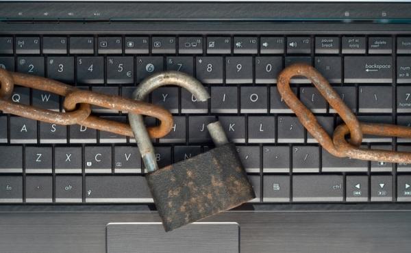 Broken lock on a keyboard. Broken lock on a keyboard.