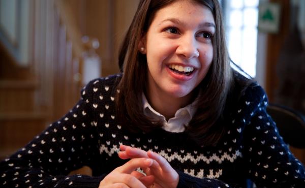 Samantha Grimaldo was born with a rare disorder, Perisylvian syndrome, and has never been able to speak. Samantha Grimaldo was born with a rare disorder, Perisylvian syndrome, and has never been able to speak.