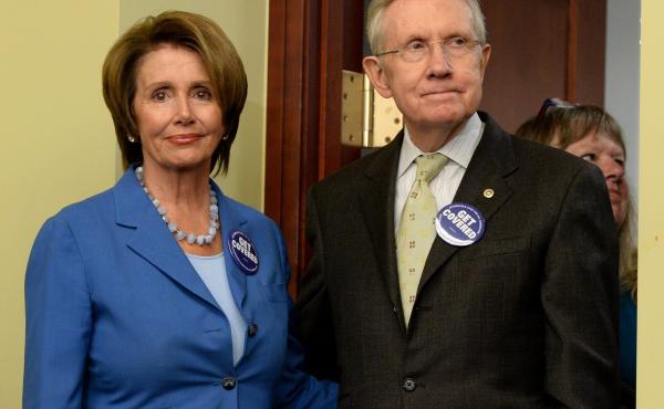 House Minority Leader Nancy Pelosi and Senate Majority Leader Harry Reid celebrate the open enrollment of the Affordable Care Act on Tuesday. During the government shutdown, the Democrats have been more unified than they have been in a long time. House Minority Leader Nancy Pelosi and Senate Majority Leader Harry Reid celebrate the open enrollment of the Affordable Care Act on Tuesday. During the government shutdown, the Democrats have been more unified than they have been in a long time.