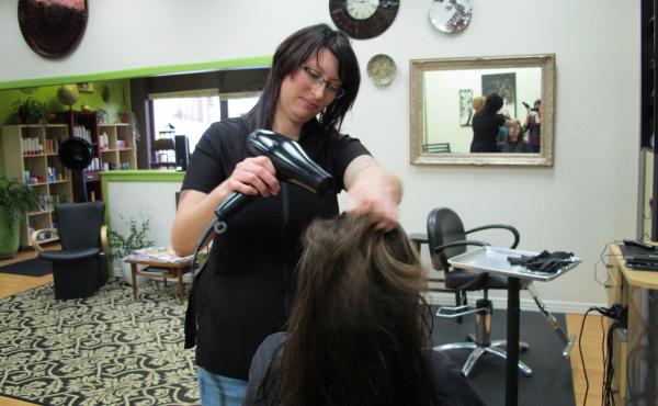 Hairdresser Lara Imler used to be an accountant. She doesn't miss her old job, except for the insurance. Hairdresser Lara Imler used to be an accountant. She doesn't miss her old job, except for the insurance.
