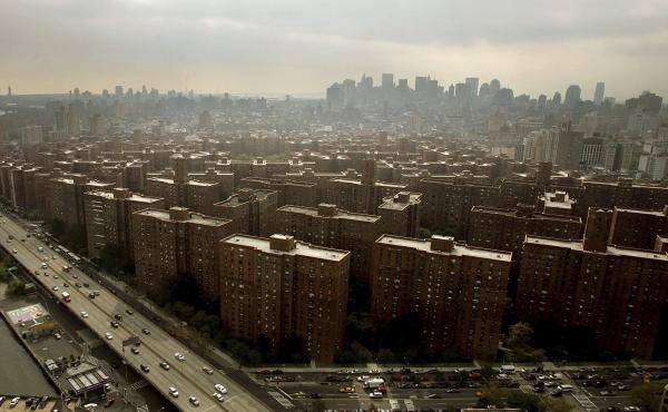 The Peter Cooper Village and Stuyvesant Town apartment complex is seen from Waterside Plaza in 2006, the same year it was sold in a record-breaking real estate deal. The Peter Cooper Village and Stuyvesant Town apartment complex is seen from Waterside Plaza in 2006, the same year it was sold in a record-breaking real estate deal.